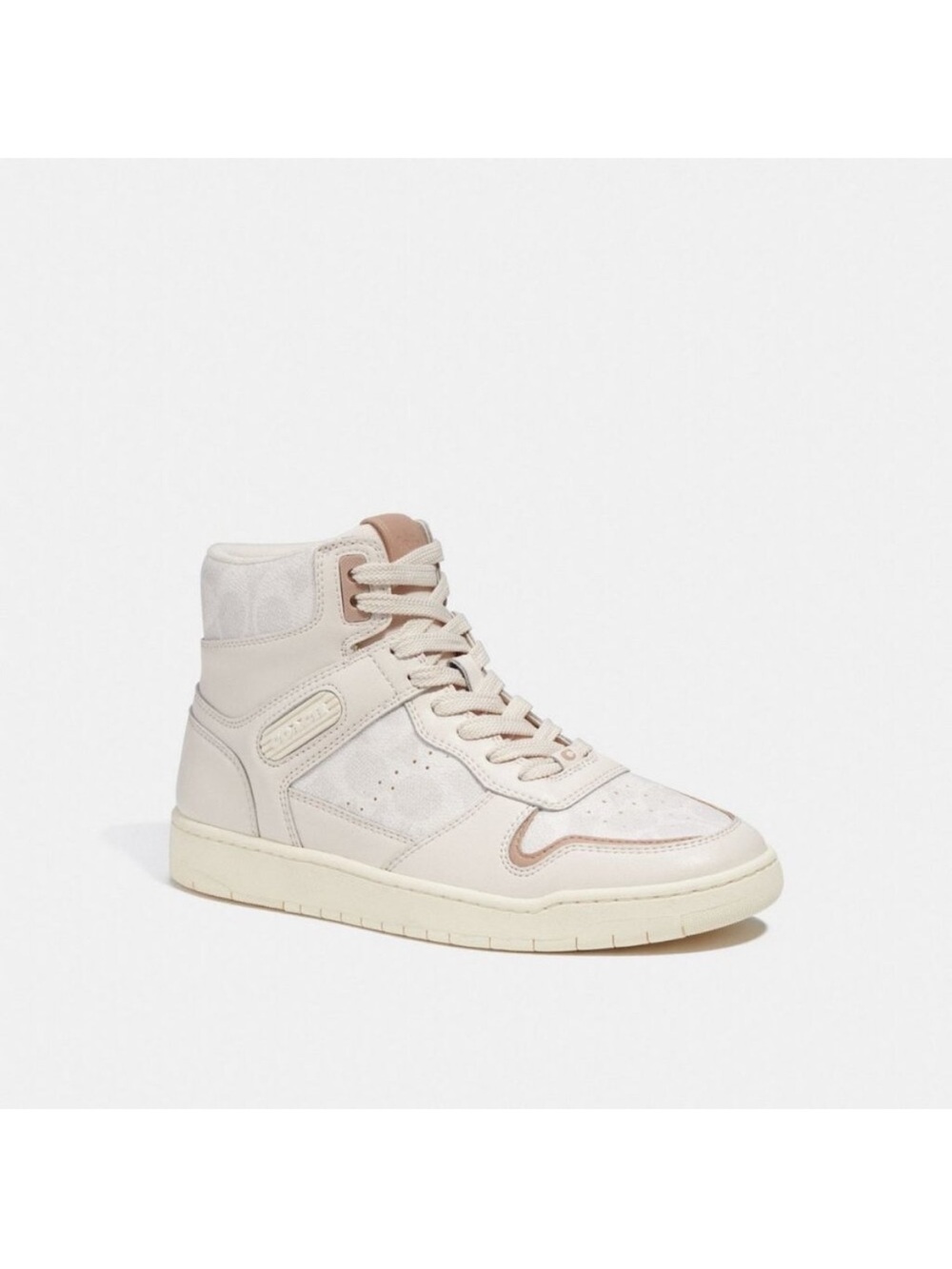 Coach High-Top Women's Sneaker in Cream and Tan